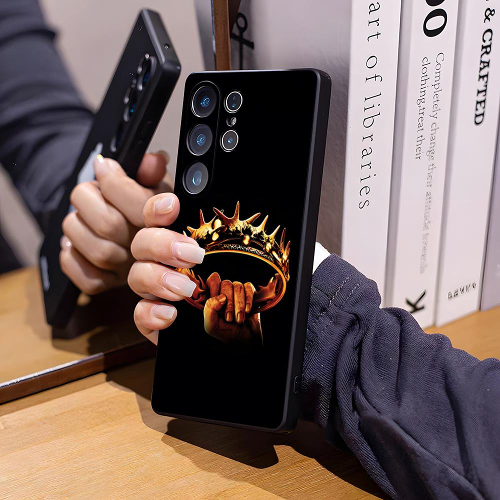 Чехол для телефона T-Thrones-Tv-Game для Samsung S26 Ultra S25 Edge Ultra S23 S22 S21 S20 Ultra Plus S24 Fe Стеклянная крышка