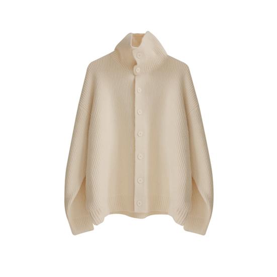 Осень-зима мужской свитер кардиган высокий воротник защита шеи трикотаж толстый эластичный