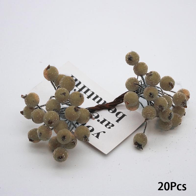 20 шт. Рождественский декоративный венок для скрапбукинга, искусственные ягоды, искусственные ягоды, яркий подарок для творчества