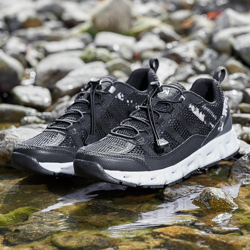 Обувь унисекс Легкие полые повседневные спортивные туфли на открытом воздухе в сетку Быстросохнущие туфли цвета морской волны