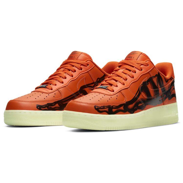 Nike Кроссовки унисекс Air Force 1 Low Orange Skeleton Unisex Starfish White Black CU8067-800