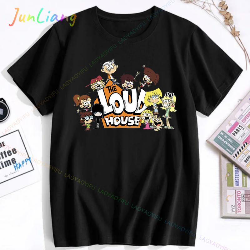 Loud House Tshirts Cartoon Print Japanese Anime Anime Teeshirt Short Sleeve Tshirt Funko Harajuku Kawaii Funny Cool Fashion
