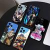 Чехол для телефона с аниме JoJo's Bizarre Adventure для iPhone 16, 15, 14, 13, 12, 17, Pro Max, Plus, силиконовый, черный