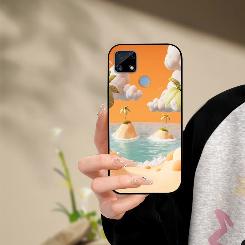 Silicone Phone Case For Realme C25s C25 Cover Painted Soft For Realme C25 C25S C21 C21Y C25Y Phone Case RealmeC25s C 25 s Funda