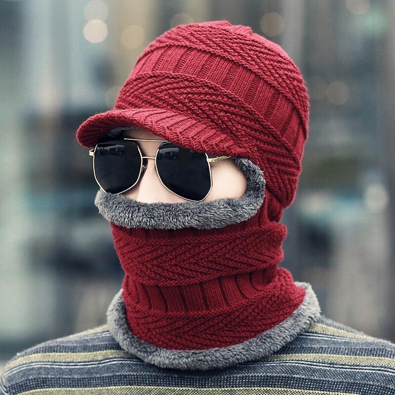 Зимняя шапка Skullies Beanies Шапки Зимние шапки мужские и женские шерстяной шарф шапка-балаклава маска чепчик вязаная шапка