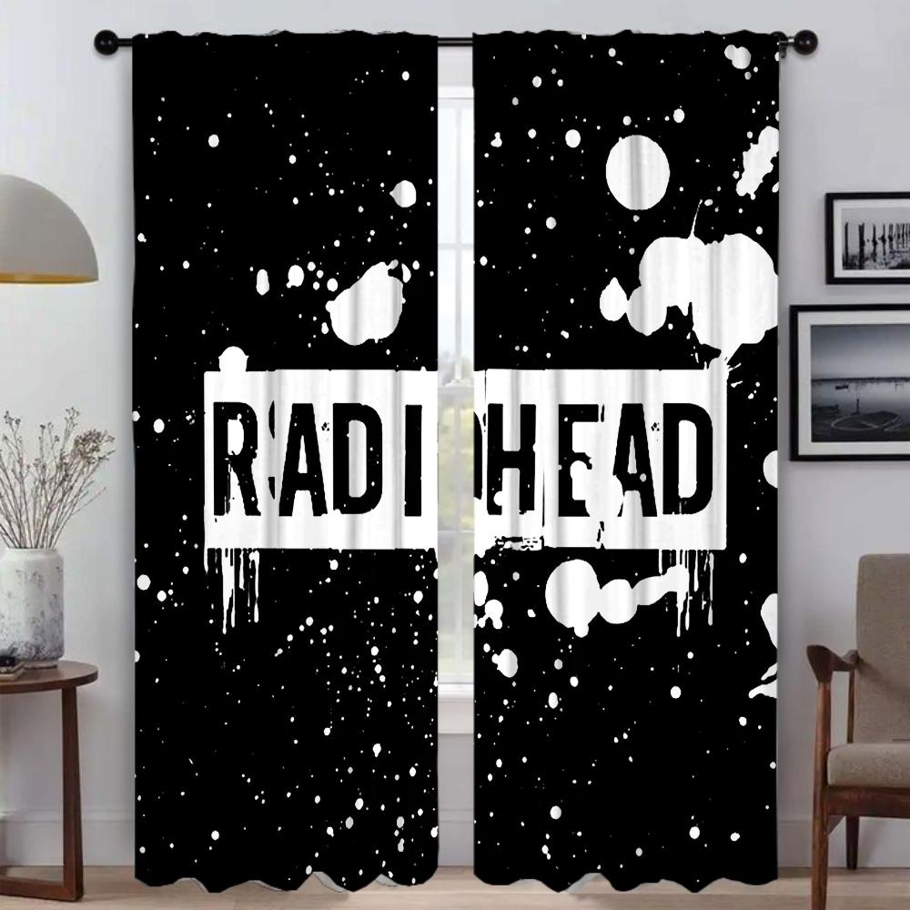 Тюль Radiohead для спальни, гостиной, занавески для украшения кухни на Хэллоуин, занавески для камеры, домашний интерьер, 2 шт.