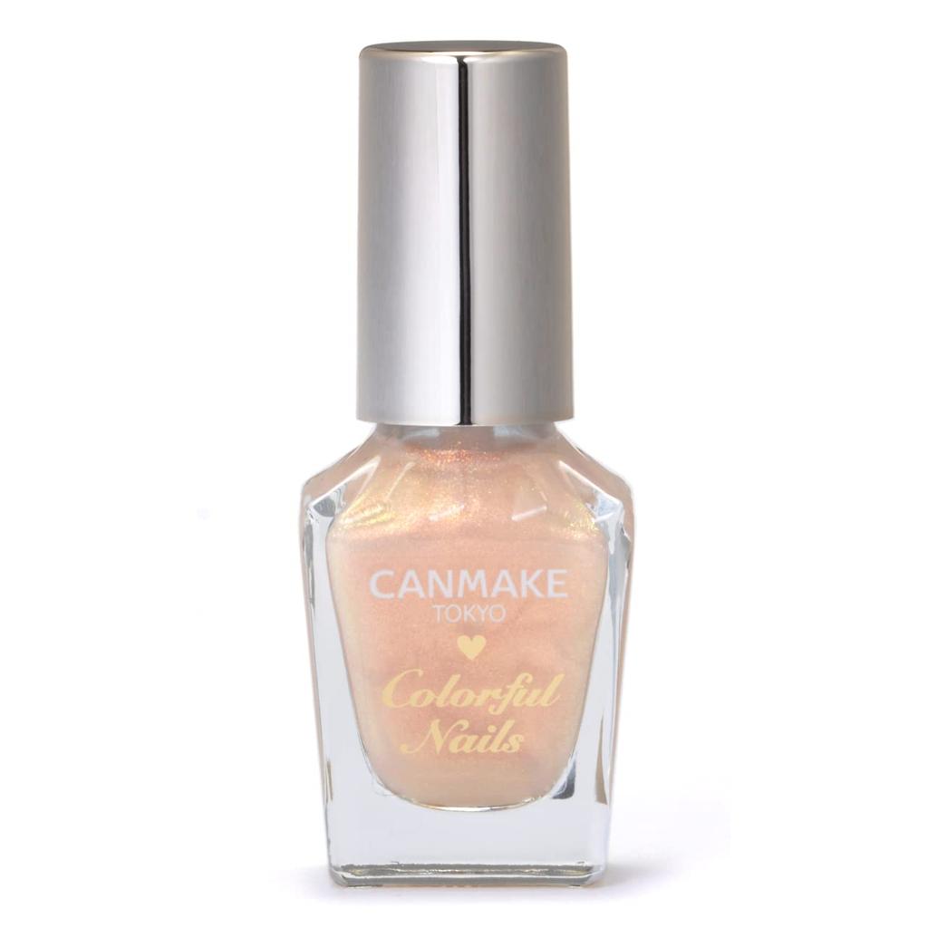Canmake Colorful Nails N69 Radiant Moon Manicure Polish Pastel Orange Metallic Pearl Glitter Fairy Dreamy Nuance Change High Color Payoff Quick Drying