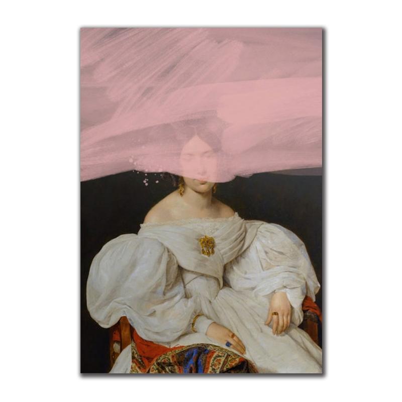 Классическое искусство Мона Лиза дует розовую жевательную резинку, холст, картины, печать плакатов, настенные художественные фотографии для гостиной, Настенный декор, Cuadros