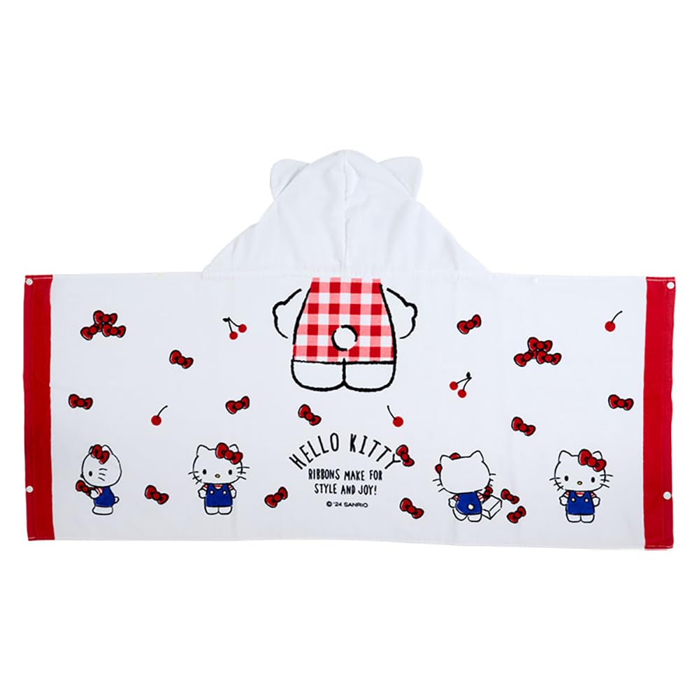 Sanrio Полотенце с капюшоном Hello Kitty 75 x 120 x 1 Персонаж SANRIO 052451, Китти-чан, см,
