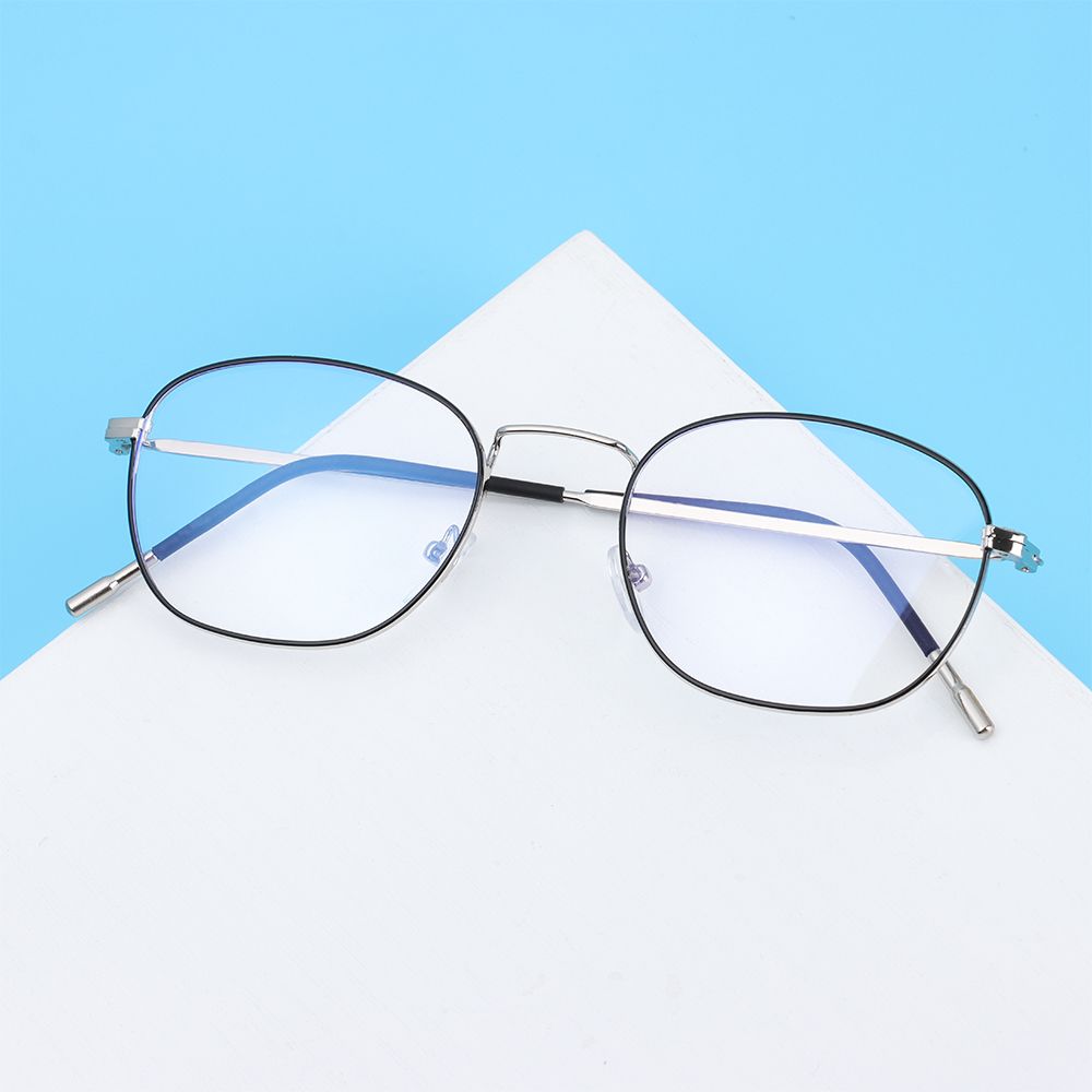Men Women Eye Protection Portable Metal Eyeglasses Anti-Blue Light Glasses Ultra Light Frame Computer Goggles