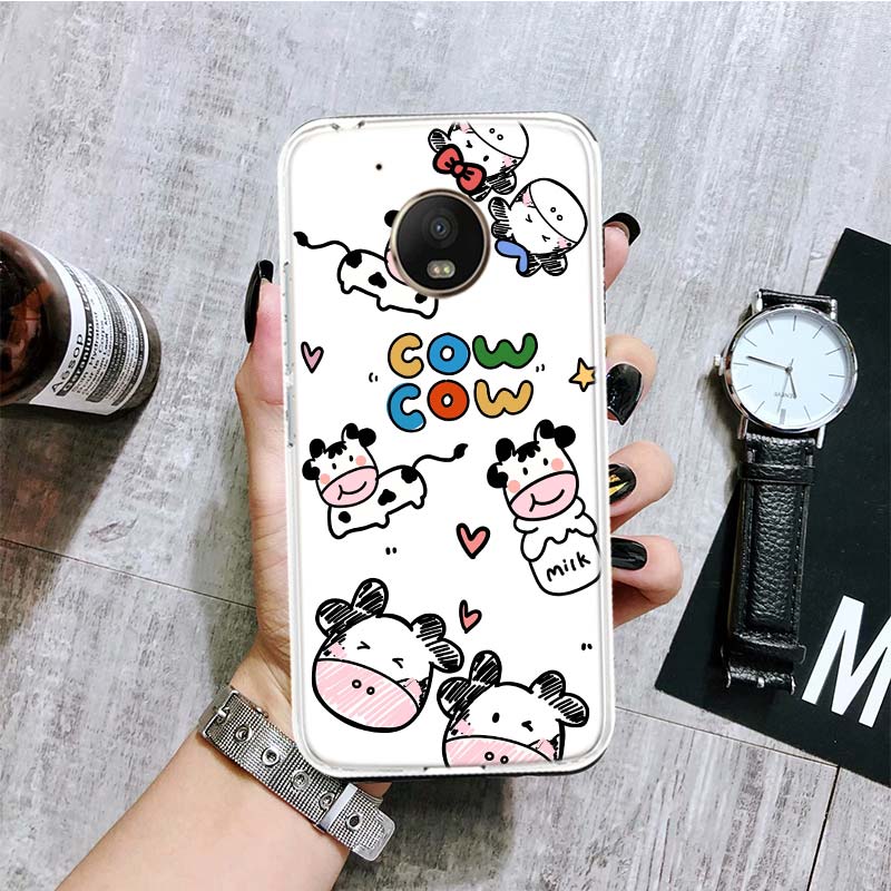 Милый чехол для телефона с изображением молочного скота и коровы в крапинку для Motorola Moto G9 G8 G7 G6 G5 E6 E5 E4 Plus Play Power One Action Macro Coque