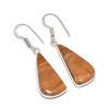 Ocean Fume Agate Gemstone 925 Sterling Silver Jewelry Earring 1.77"