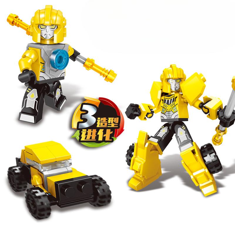 Детский деформационный строительный блок игрушка головоломка сборка миниатюрный робот интеллект изменение Waralliance Кинг-Конг миниатюрный мальчик