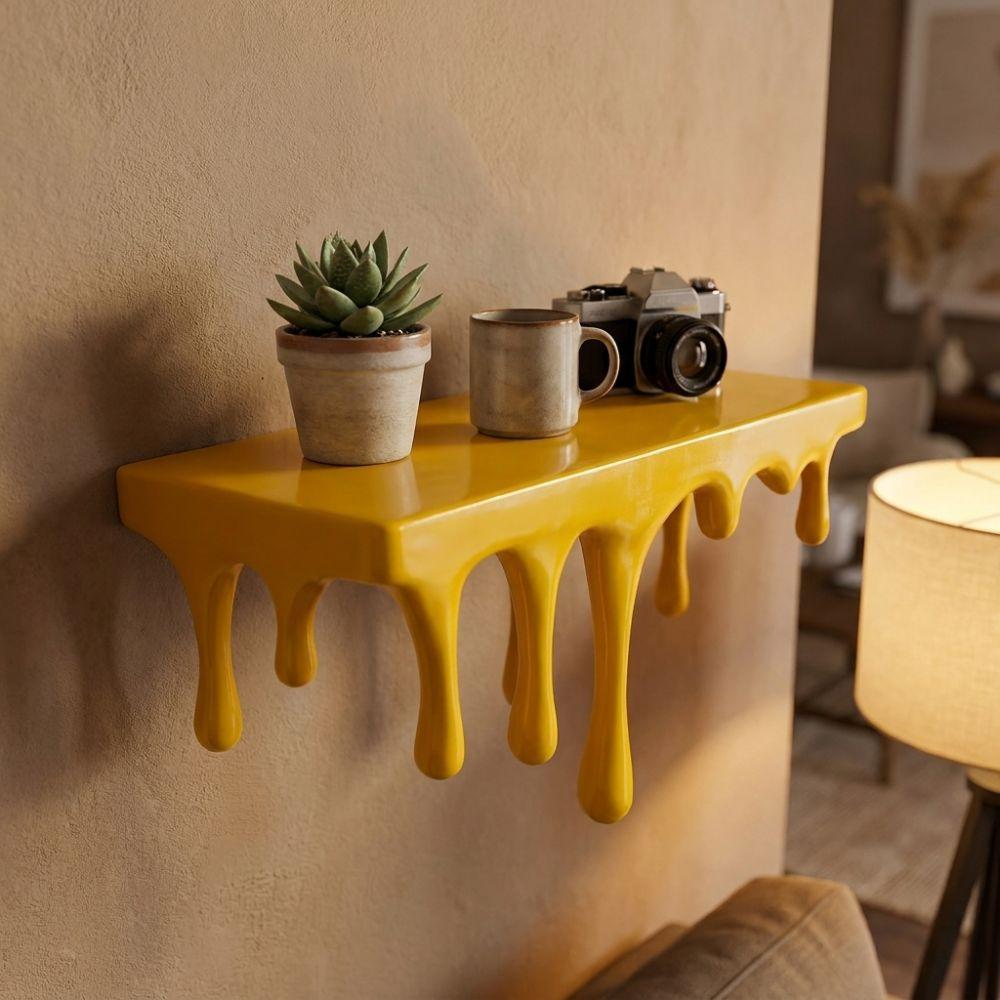 3D Printed Drip Floating Shelf Stable Wall Storage Rack Plants Display Stand Living Room
