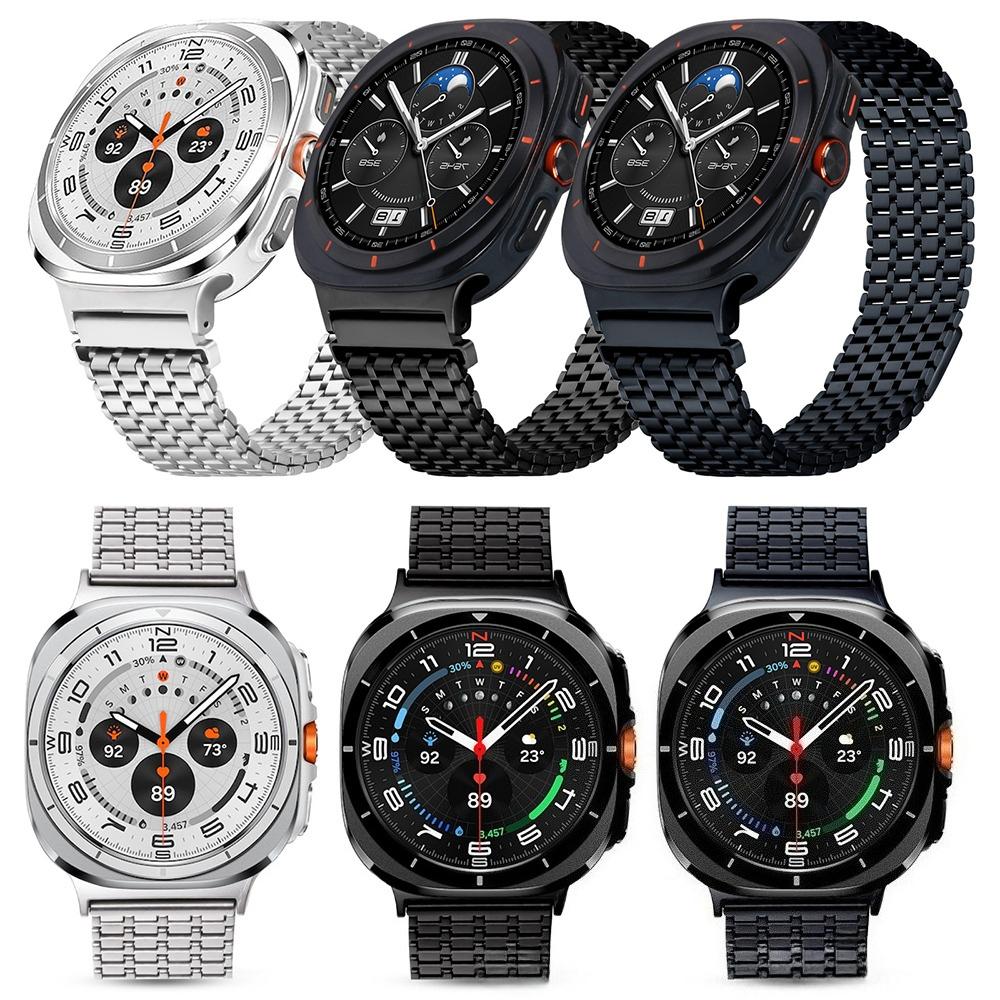 Ремешок из нержавеющей стали для Samsung Galaxy Ultra Watch 47 мм Браслеты Мужской Магнитный Браслет для Galaxy Watch Ultra 47 мм Металл