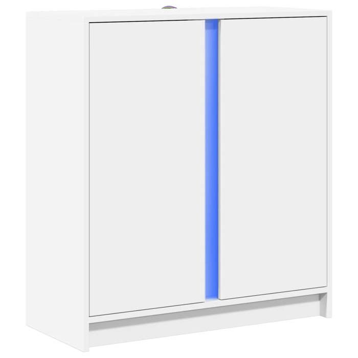 VidaXL Буфет с LED подсветкой белый 77x34x85 см инженерная древесина, шкаф для хранения, кухонный шкаф для хранения, мебель 852131