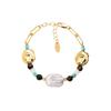 Baroque Pearl Tiger Eye Turquoise Handmade Necklace Bracelet Set Vintage Style Cross Chain Jewelry Women 2025