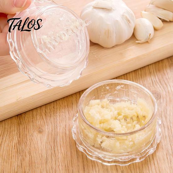Manual Garlic Grinder Press, Transparent Grinder, Easy Operation Portable Salad Dressing Tool Chopper, for Onion Ginger Nuts Herbs Handheld