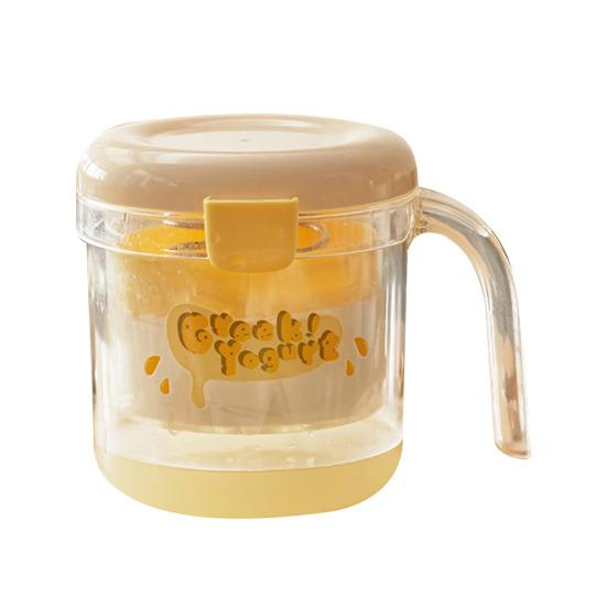 Сито для греческого йогурта с мелкой сеткой и крышкой-прессом, пластик без BPA, сепаратор сыворотки для домашнего сыра, соевого молока, компактный кухонный инструмент