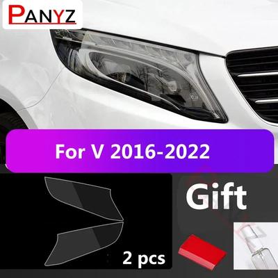2 шт. Защитная пленка для фар автомобиля для Mercedes Benz W447 V 250 d ТПУ Черная наклейка Прозрачные аксессуары для украшения