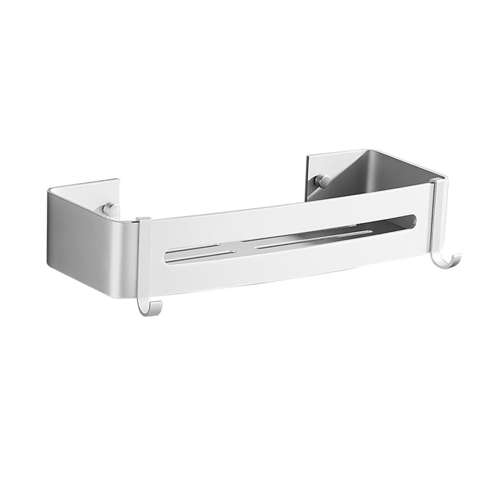 No Drilling Economic Cheap Storage Black Corner Basket Rack Shower Caddy Bathroom Shelves with Hooks Home and Kitchen