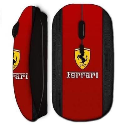 Беспроводная мышь - Ferrari - Красно-черная - USB-ключ WiFi - Совместима с Mac и ПК - Эргономичная