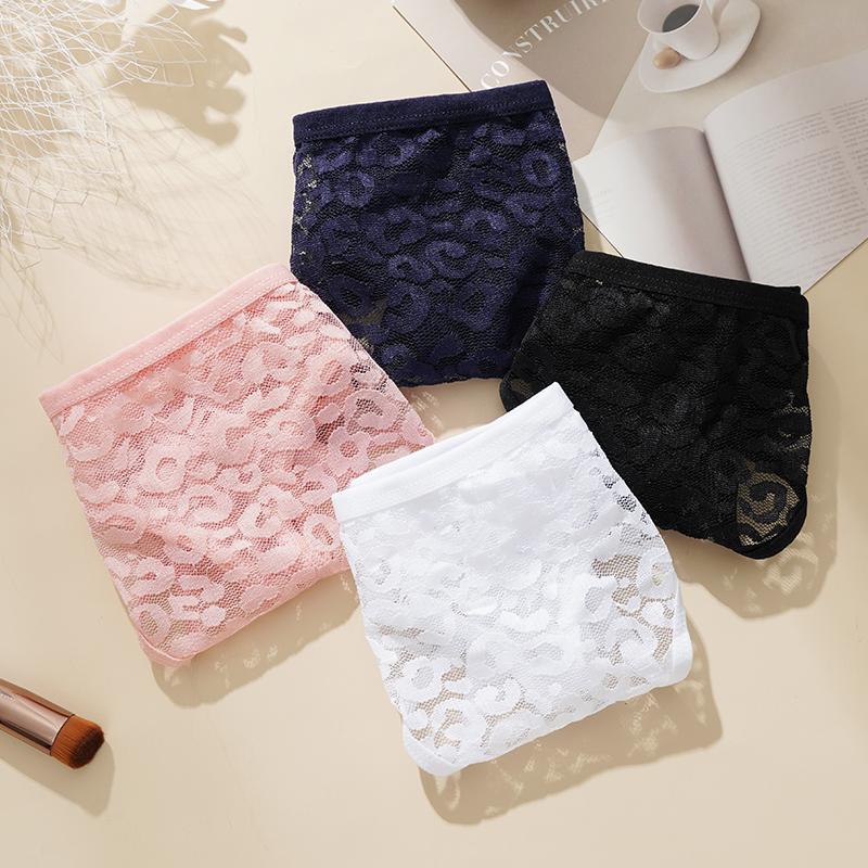 Женские кружевные трусики-стринги с полыми полупрозрачными вставками M-XL женские с Т-образной спинкой 40-70 кг