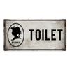 Restroom Metal Signs Wall Decor Plaque Metal Vintage License Plate for Home Bar Club Toilet Bathroom Restroom