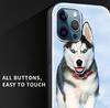 Роскошный чехол для телефона с милым щенком Аляскинского хаски для iPhone 13 15 14 12 11 Pro MAX XR X SE XS 7 8 Plus, черный матовый силиконовый чехол