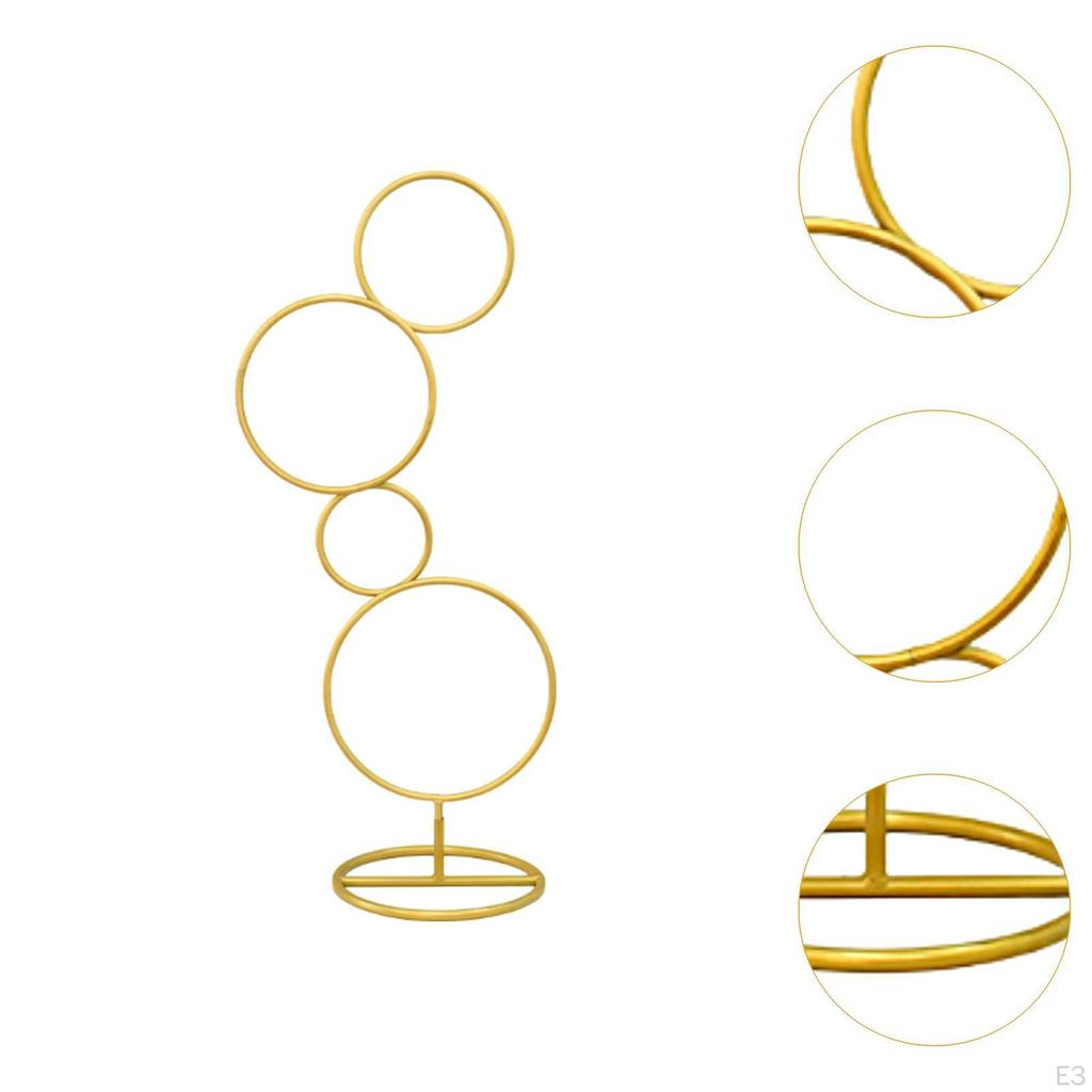 Металлическая цветочная рамка круглая подставка-обруч для свадебного фотофона с цветочным дисплеем