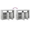 Concrete Grey Sideboard 116 x 30 x 75 cm Engineered Wood
