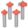 4Pcs Woodworking Router Bits Set 8 Shank SharpenNosed Engraving Machines  Milling Cutter