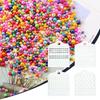4 шт. Лотки для подсчета бусин для изготовления ювелирных изделий Пластиковая сортировочная доска для бусин 3/4/6/8 мм Инструмент с подвижным разделителем Органайзер для сортировки бусин для рукоделия