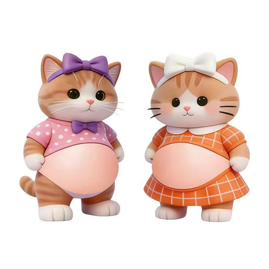 1 пара эластичных наклеек на живот с изображением животных для снятия тревоги и стресса. Наклейка с мультяшным медведем, собакой или кошкой, с эффектом ущипывания за живот, предотвращающая столкновения.