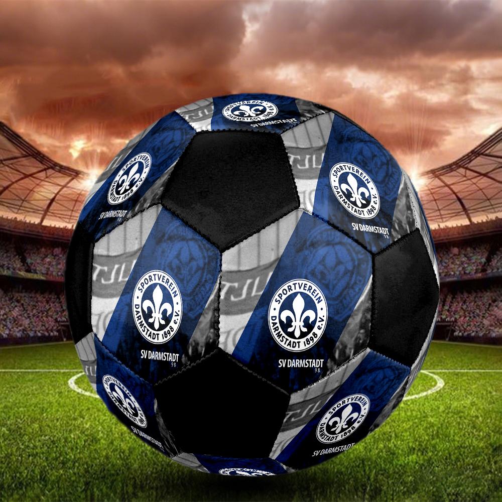 SV Darmstadt 98 Футбольный мяч для зала Цветной Машинная строчка ПВХ Размер 5 Командные тренировки Готов к соревнованиям Прочный Высокий отскок Крутой спортивный подарок