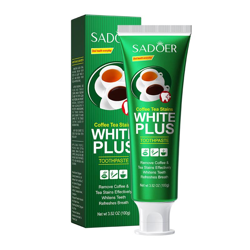 SADOER Whitening Toothpaste for Stain Removal, Fresh Breath, and Gum Care 100g
