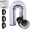 Insulated Portable Air Conditioner Hose Cover With Adjustable Straps Easy Installation Black Sleeve for Duct Vent
