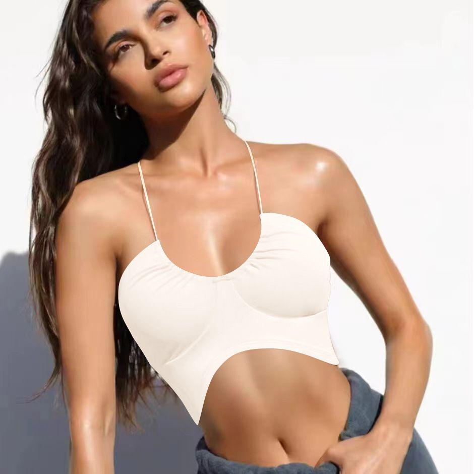 Женский противоударный спортивный бюстгальтер-майка для фитнеса, йоги и бега — съемный, идеально подходит для весенних и летних тренировок