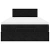 Ottoman Bed with Mattress Black 120 x 190 cm Velvet