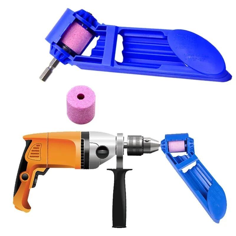 1pc Portable Drill Bit Sharpener with Grinding Wheel Corundum Grinding Wheel Bit Tool Drill Bit Sharpening Machine Grinder Polishing