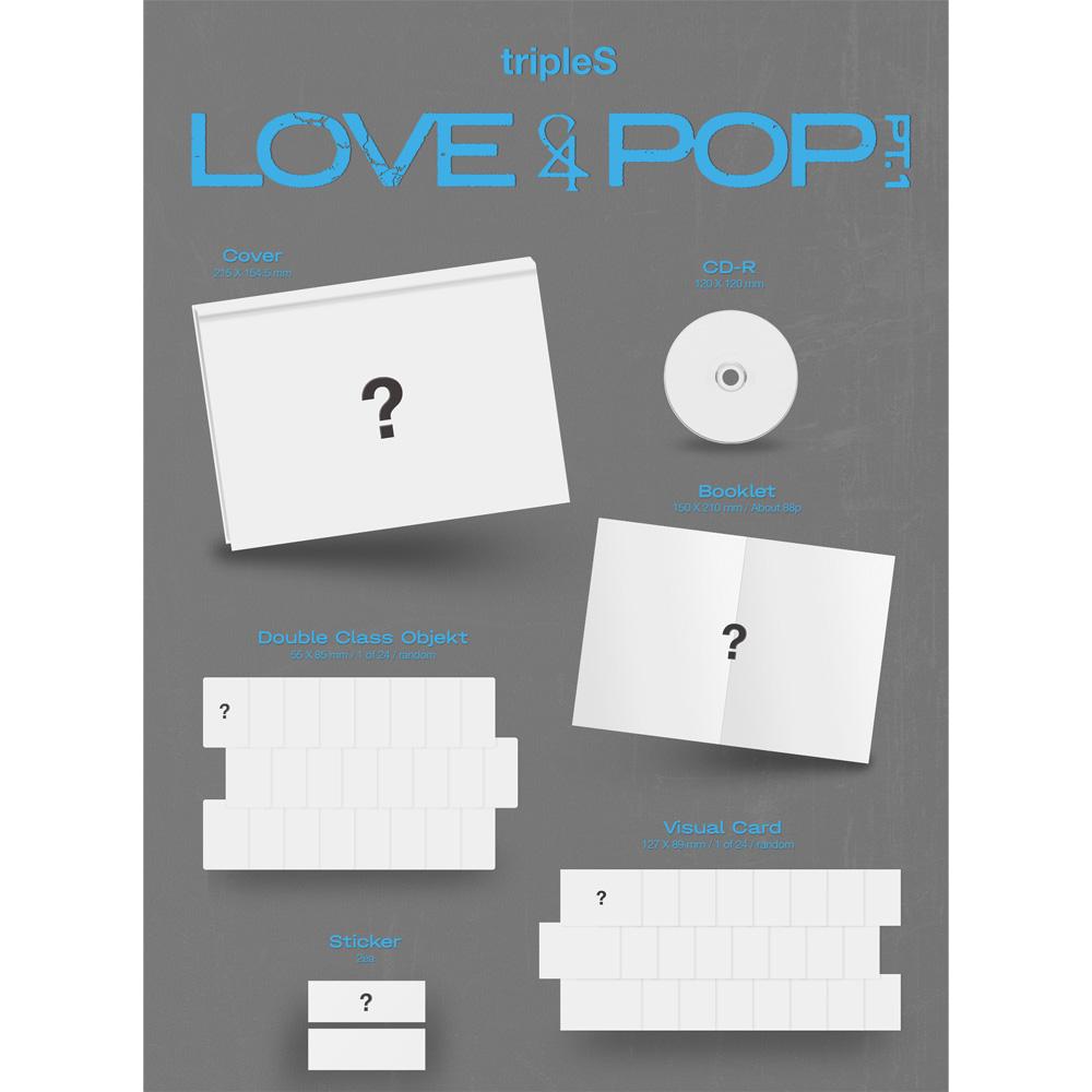 [Предзаказ] tripleS LOVE&POP ч.1 K-pop Альбом CD Фотокарточка Официальный Набор из 2 версий