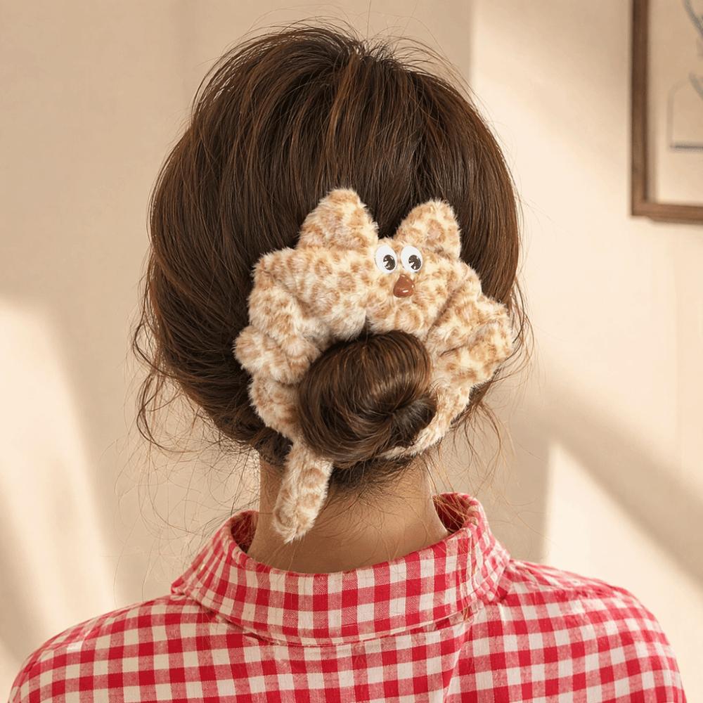 Plush Fabric Plush Cat Headband Cat Shape Plush Scrunchies Kitten Headband For Girls Women