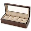Royal Hausen Watch Storage Watch Collection Display Brown Holds 5 Watches Case, Case, Wood,