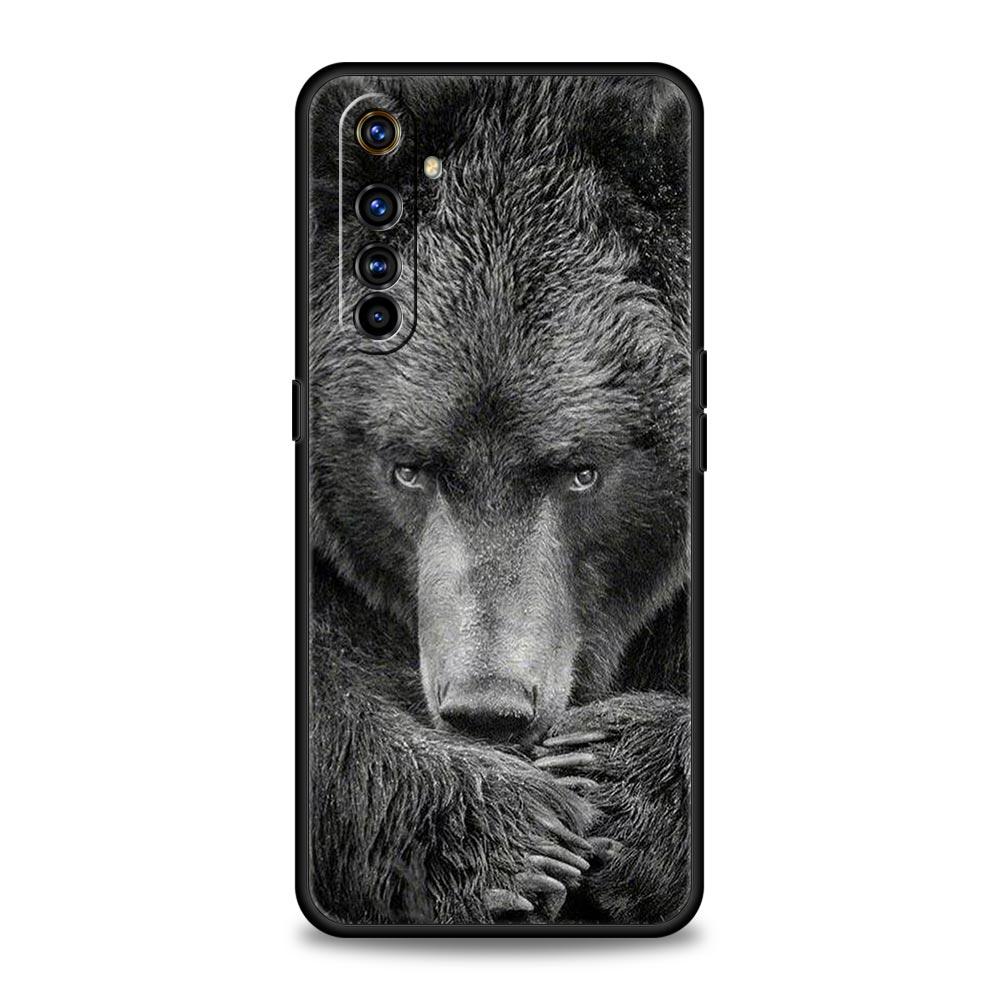 Funny Just Relax Brown Bear For Realme GT Neo 2 3 3T Phone Case For Realme 10 9 8 5G 7 6 GT2 Pro Plus 9i C21 C11 C25 C35 Cover