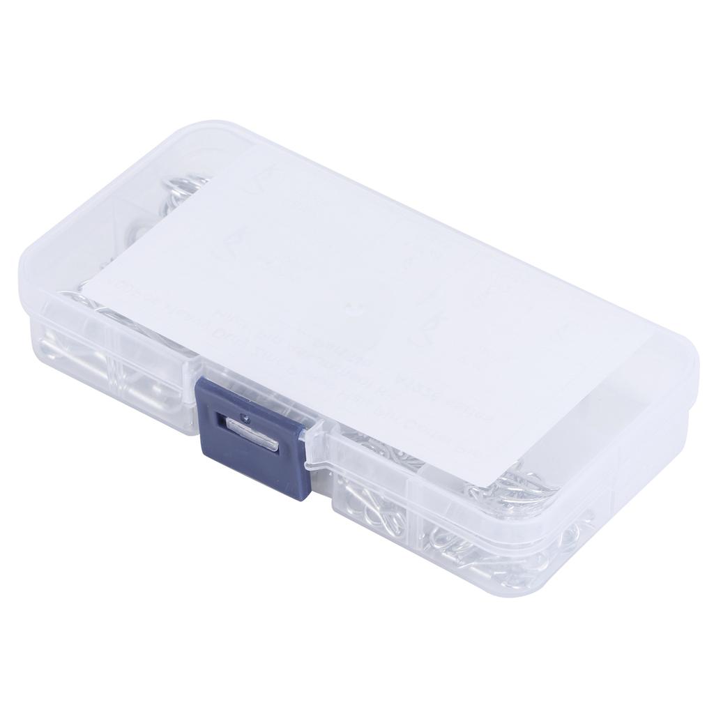 100 шт. шплинтов R, зажимы для тракторных штифтов с пластиковой коробкой, набор зажимов для крепления