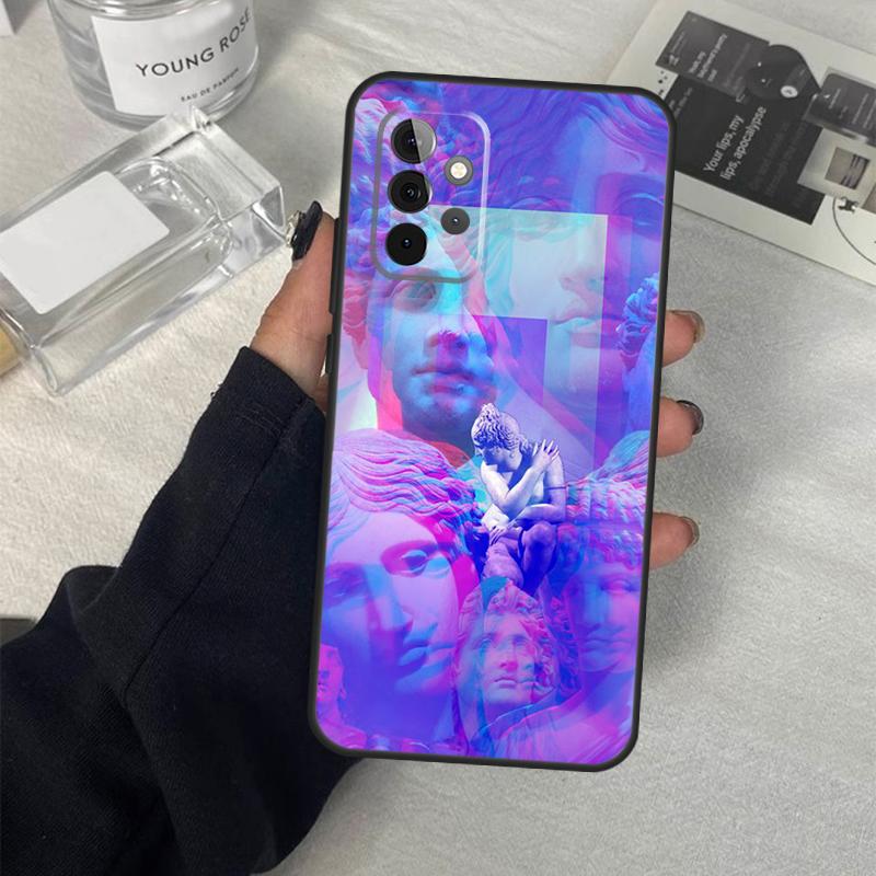 Ретро Кибер Статуя 'Большая волна' Чехол для Samsung Galaxy A54 A34 A14 A36 A56 A06 A13 A53 A32 A12 A22 A52 A35 A17 A16 A55 A15