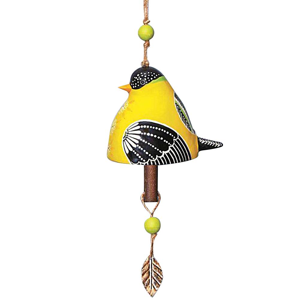Cute Bird Bell Chimes Bird Bell Wind Chimes Hanging Rustic Wind Chime for Wall Window Door Garden Decoration Bird Pendant