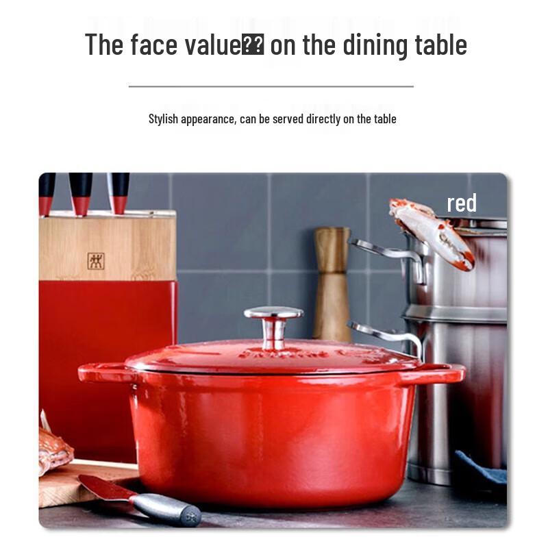 Zwilling J.A. Henckels Round Cast Iron Enamel Stew Pot