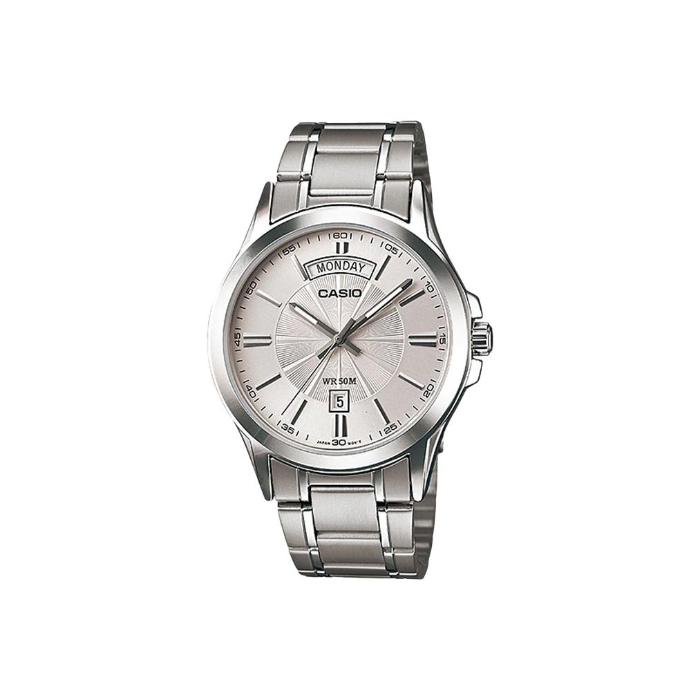 Casio Мужские часы стандартной серии Серебристые MTP-1381D-7AVDF