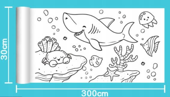 3M Roll Coloring Paper For Children Water World